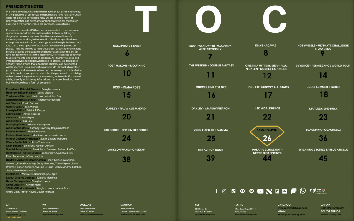 alphabet 26 magazine spread